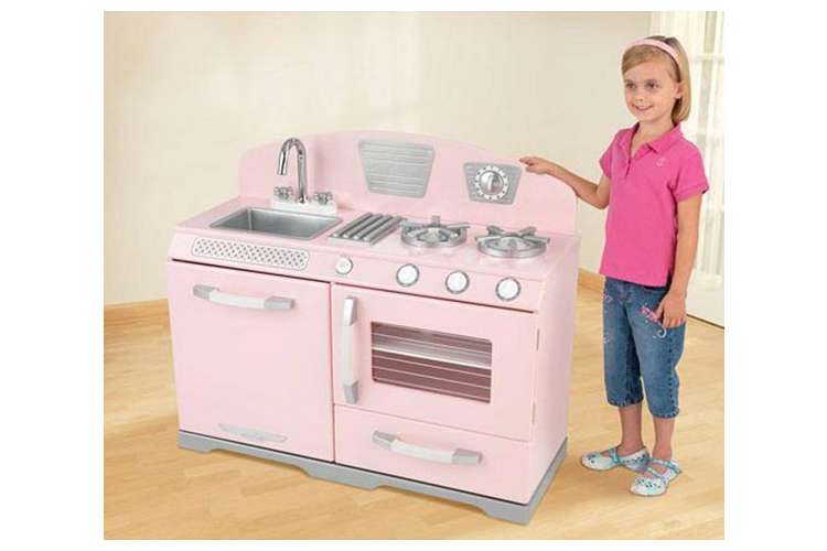 KidKraft Pink Retro Kitchen Stove & Oven Girls Play Set ...